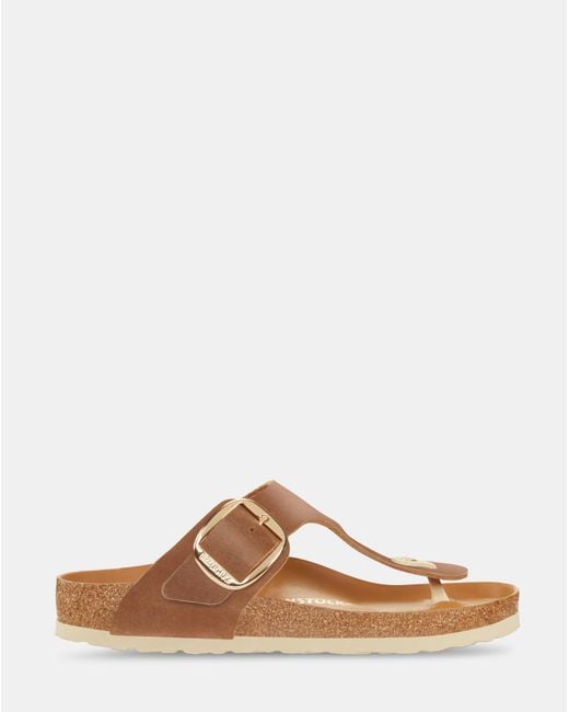 Birkenstock Brown Gizeh Lea Buckle Sandals