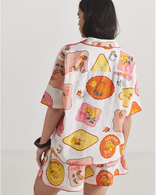 Figleaves Red Sticker Print Co-Ord