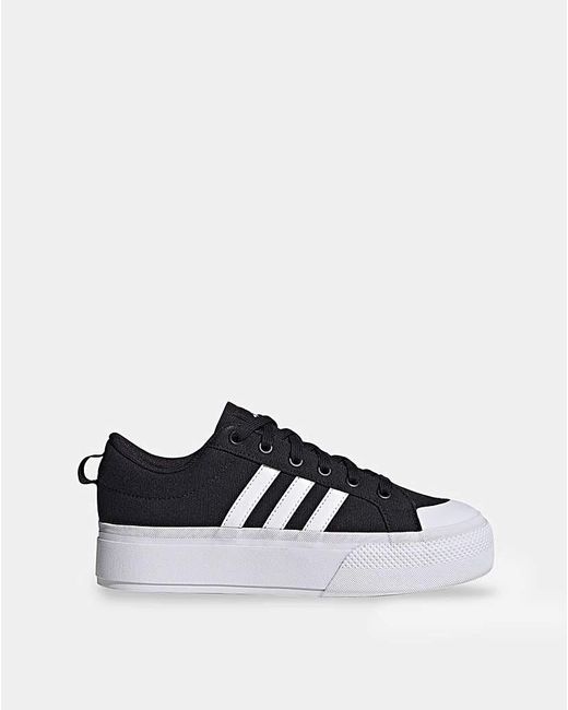 Adidas White Bravada 2.0 Platform Trainers