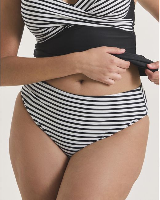 Figleaves Gray Tailor Classic Bikini Bottoms