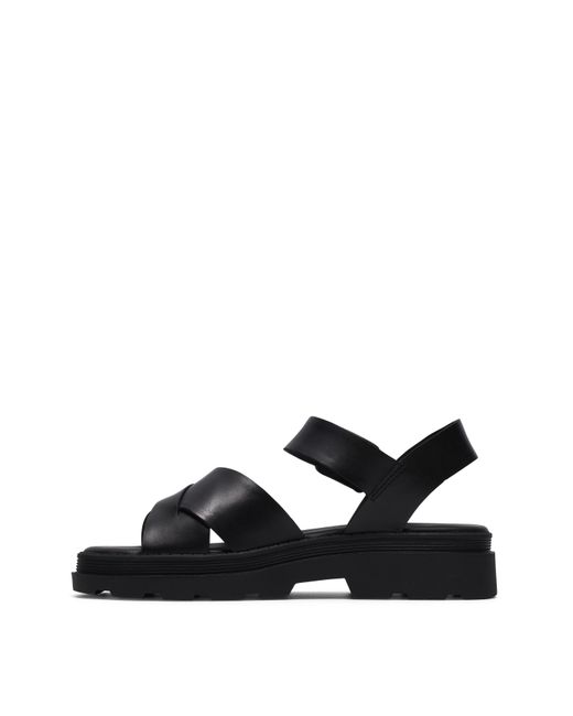 Clarks Black Orinoco Leather Sandal D Fit