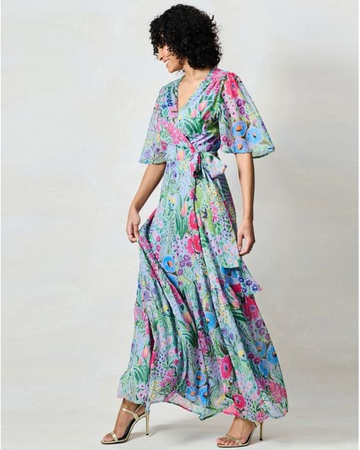 Hope & Ivy Blue Ember Dress
