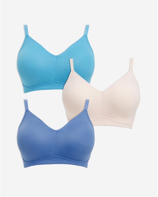 Pretty Secrets Blue 3 Pack Claire Micro Nw Full Cup Bras