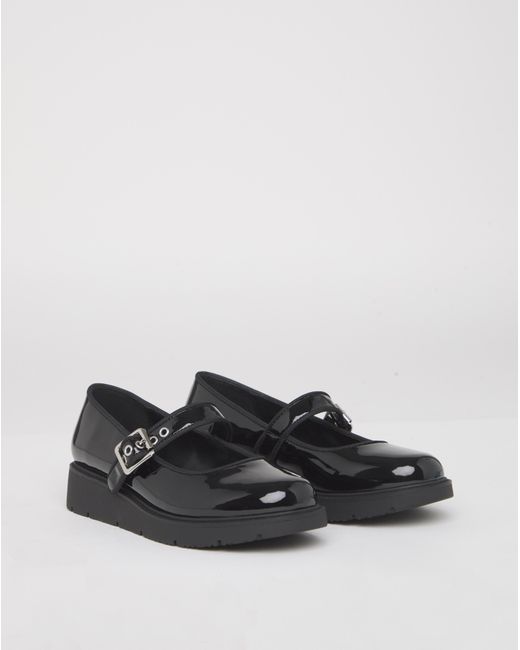 Simply Be Blue Chunky Mary Jane Extra Wide
