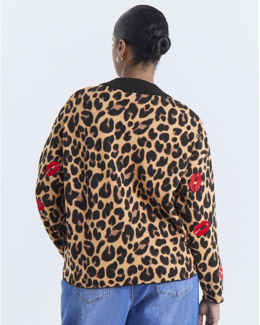 Simply Be Multicolor Animal Cardigan