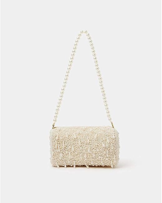 Accessorize Natural Drop Bead Shoulder Bag