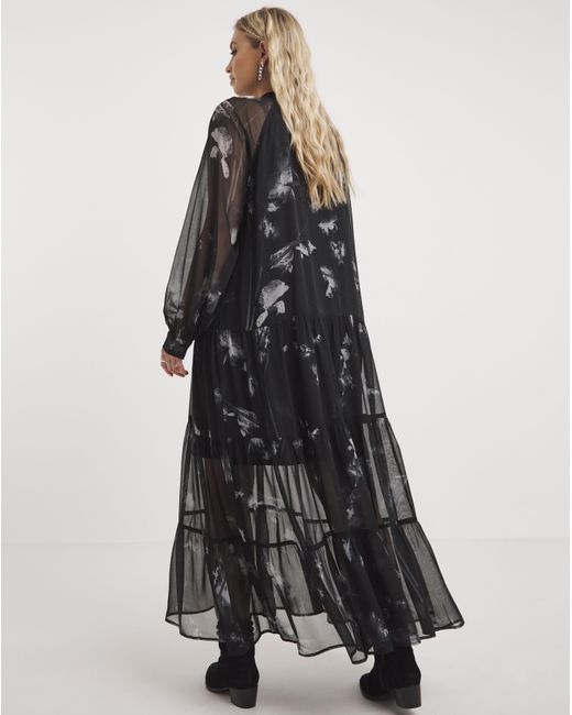 Religion Black Sunset Maxi Dress