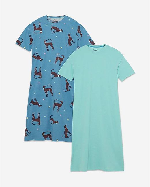 Pretty Secrets Blue 2 Pack Midi Nighties