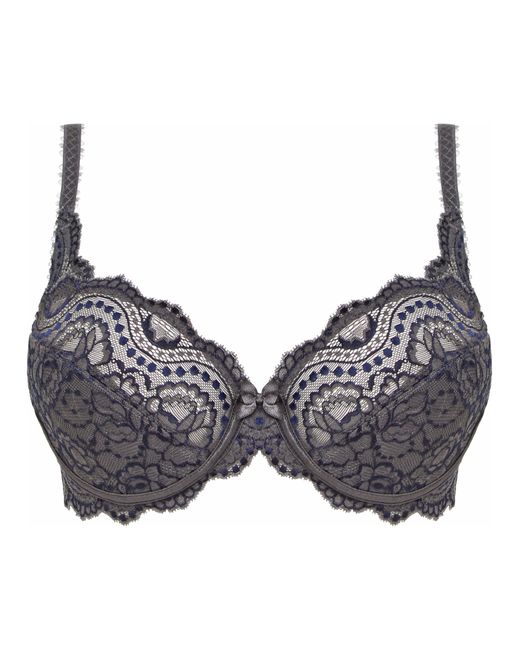 Playtex Black Flower Lace Full Cup Wired Bra