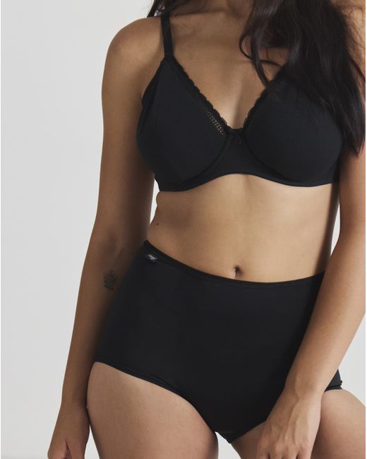 Sloggi Black 3Pk Microfibre Maxi Knicker