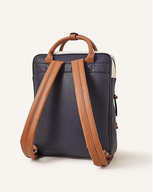 Accessorize Blue Pocket Top Handle Backpack