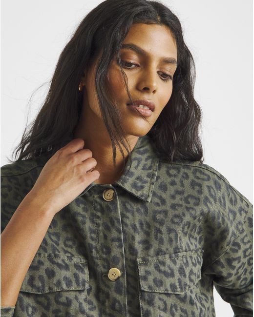 Simply Be Multicolor Leopard Print Utility Shacket
