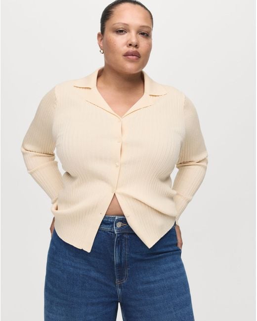 Mango Blue High Waisted Culotte Jean