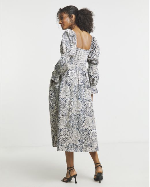 Simply Be Blue Hope & Ivy William Morris Society Dress