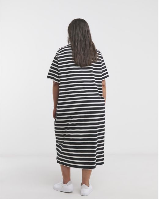 Simply Be Multicolor Cotton Jersey Midi T-Shirt Dress