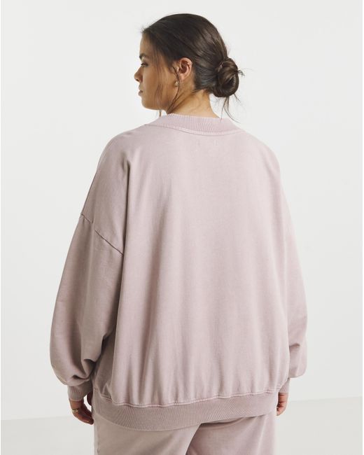Simply Be Pink V Neck Sweatshirt