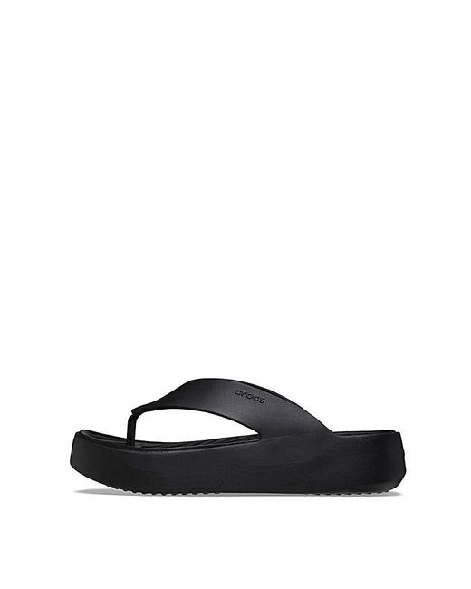 CROCSTM Black Getaway Platform Toe Post Sandal