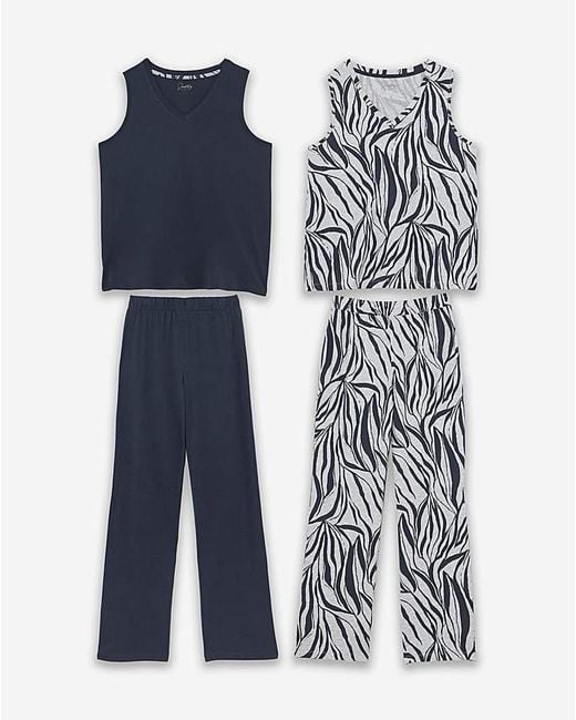 Pretty Secrets White Zebra (2 Pack) Pj Set