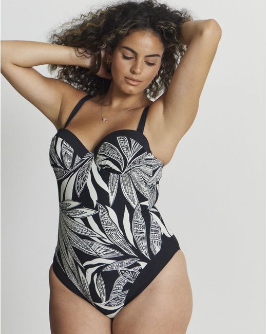 MAGISCULPT Brown Bandeau Swimsuit