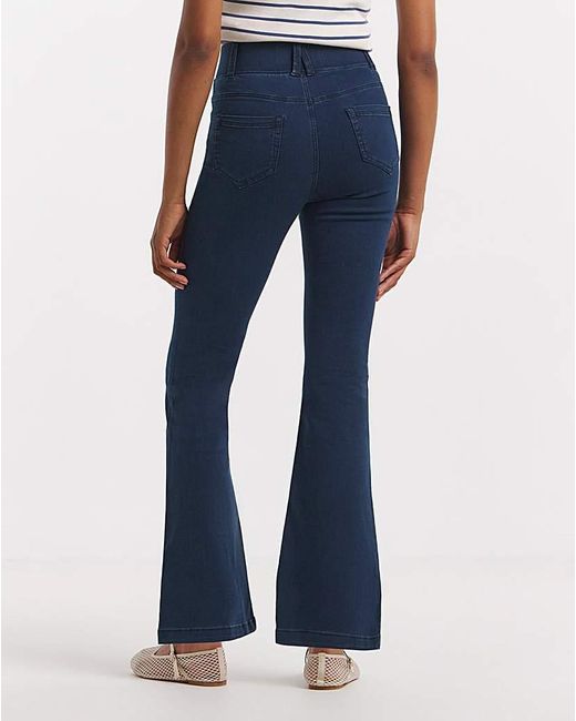 Simply Be White Flared Pull On Jeggings