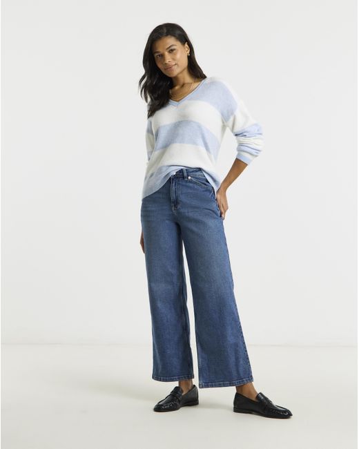 Simply Be Blue V-Neck Jumper