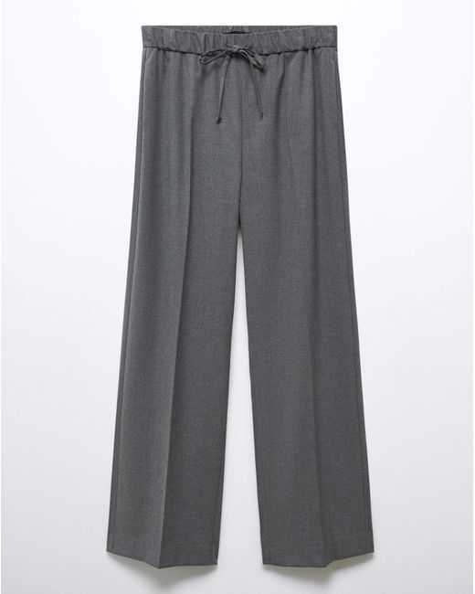 Mango White Jogger Trousers