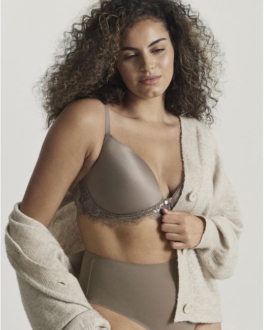 Figleaves Brown Smoothing Non Wired Padded Bra