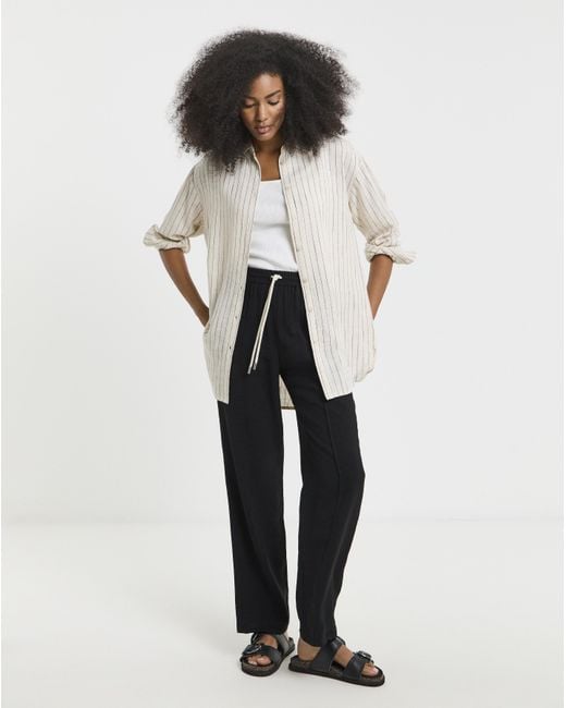 Simply Be White Linen Mix Shirt
