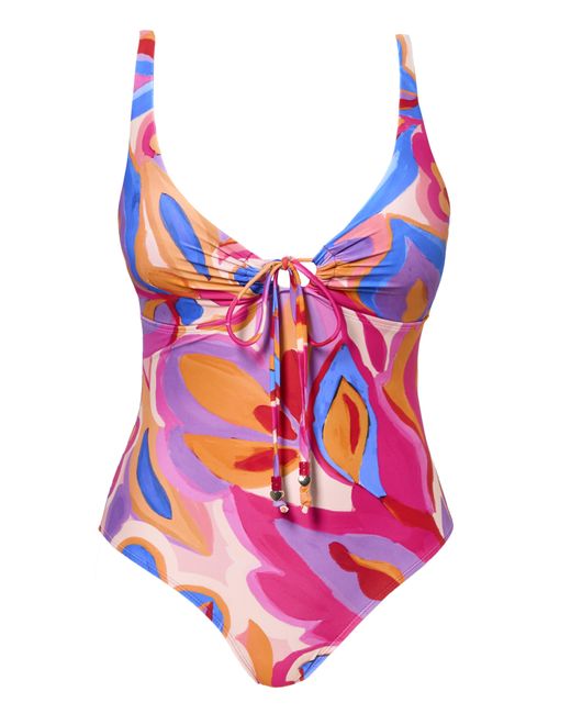 Simply Be Red High Apex Swimsuit