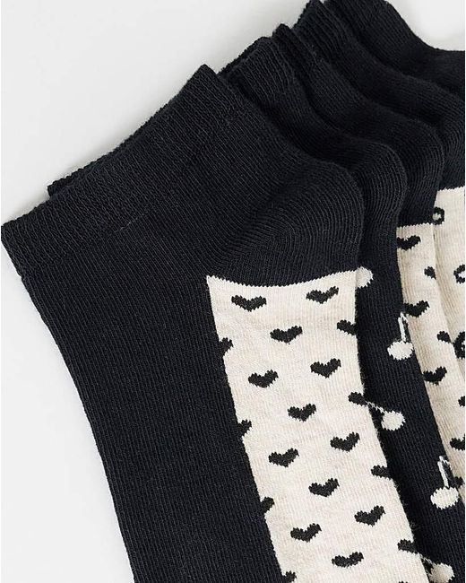 Pretty Secrets Black 5 Pack Trainer Socks