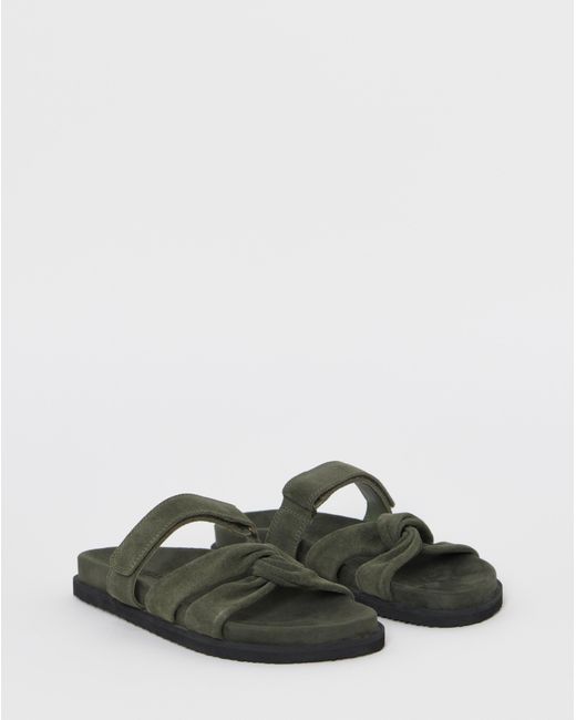JD Williams Green Twist Front Footbed Sandal Ex Wide