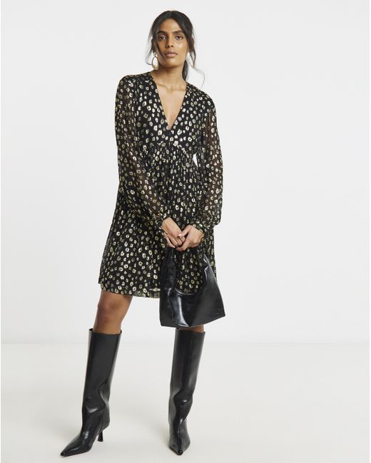 Simply Be Natural Animal Jacquard Smock Dress