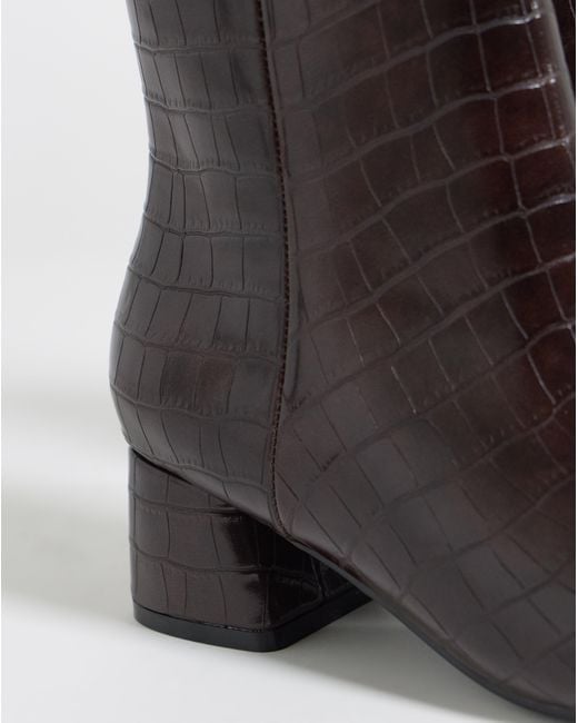 JD Williams Red Block Heel Ankle Boots Eee Fit