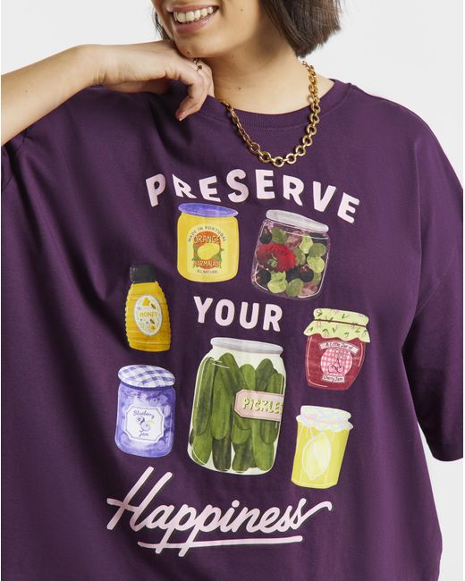 Simply Be Purple Preserve Your Happiness T-Shirt