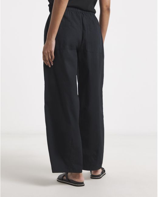 Simply Be Gray Cotton Barrel Trouser