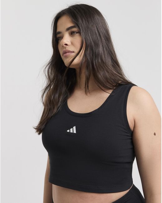Adidas Black Small Logo Lifestyle Tank