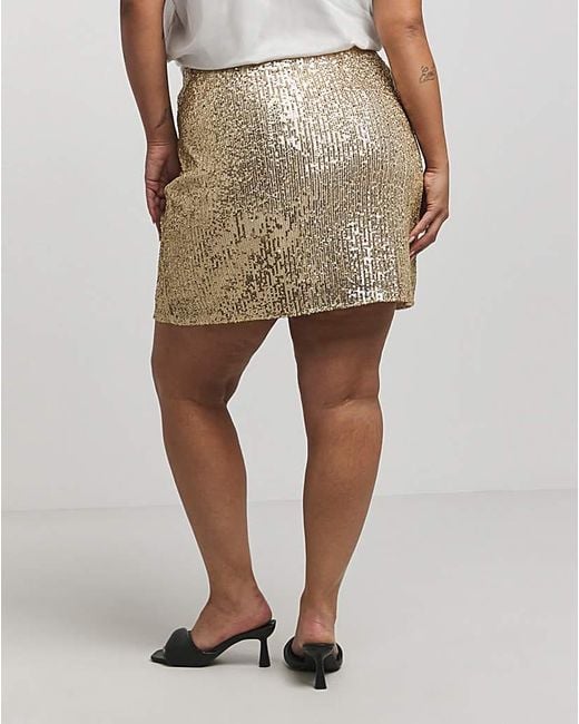 Simply Be Natural Sequin Mini Skirt