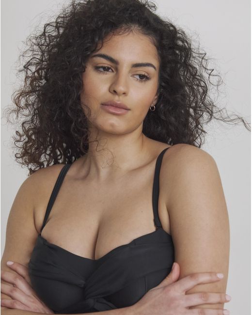 Figleaves Blue Rene Loop Front Underwired Bikini Top