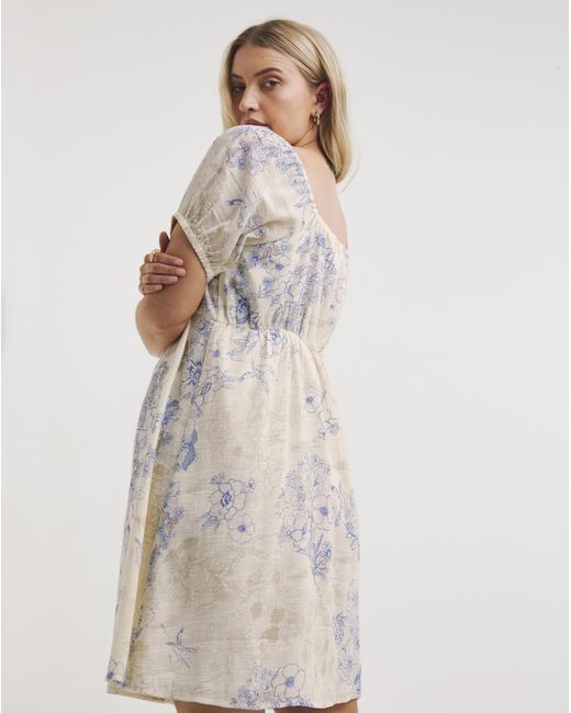 Simply Be Natural Linen Look Tea Dress