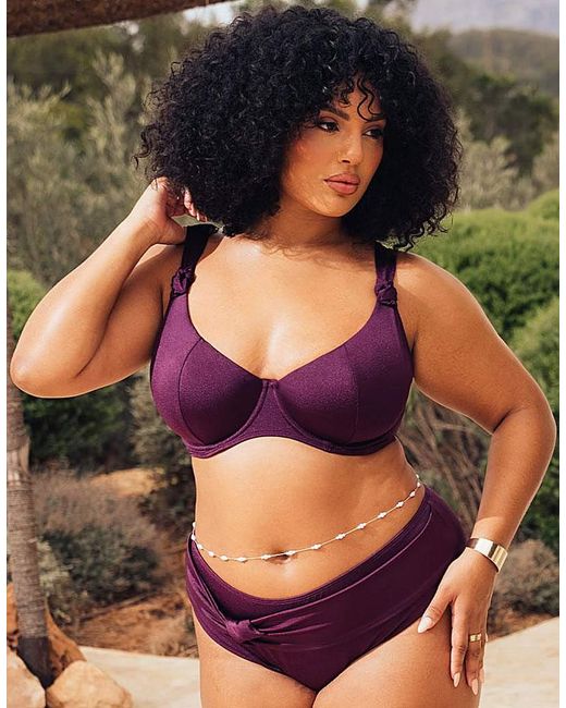 Curvy Kate Purple Beach Bliss Bikini Top