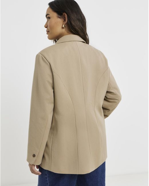 Simply Be Natural Cinched Waist Blazer