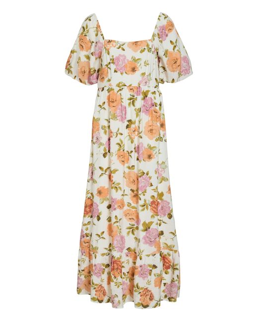 Vila Metallic Square Neck Ankle Dress