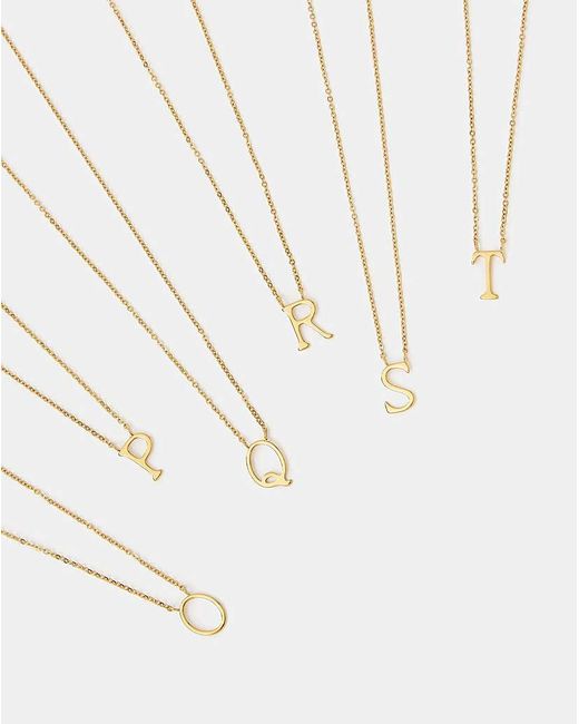 Accessorize White Ss Initial Pendant Necklace