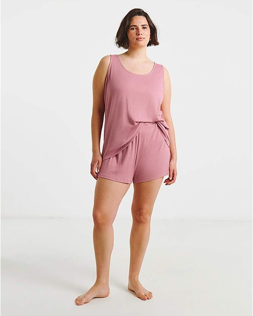 Pretty Secrets Pink Viscose Short Lounge Set