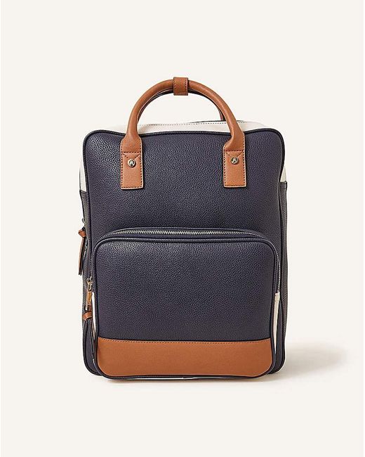 Accessorize Blue Pocket Top Handle Backpack