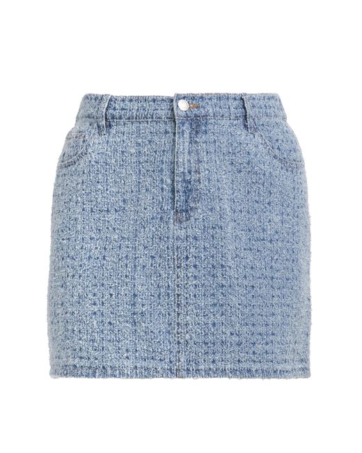 Simply Be Blue Distressed Mini Skirt