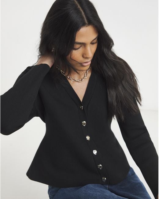 Simply Be Blue Cinched Waist Compact Cardigan
