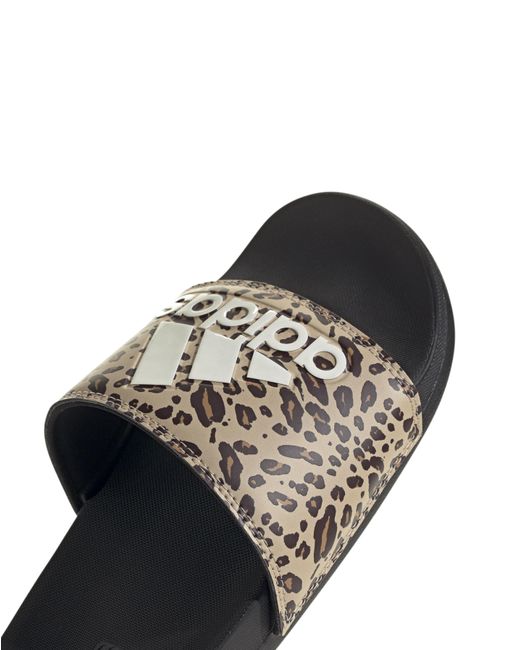 Adidas White Adilette Comfort Slides