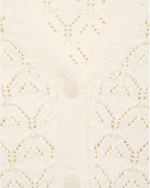 Mango Gray Openwork Detail Knit Cardigan