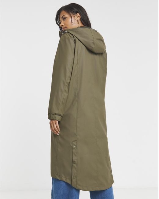 Simply Be Green Sbe Longline Rubberised Coat